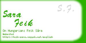 sara feik business card